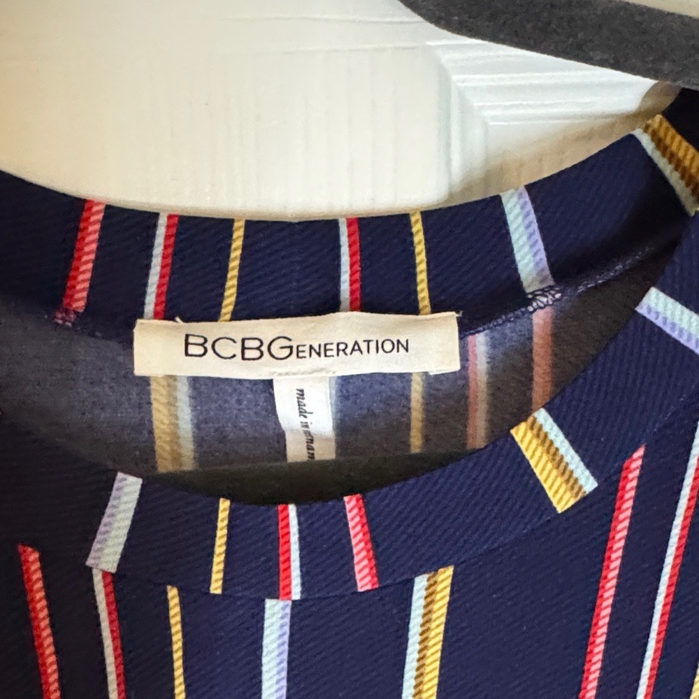 Bcbgeneration Multicolor Striped Long Sleeve Dress - image 2